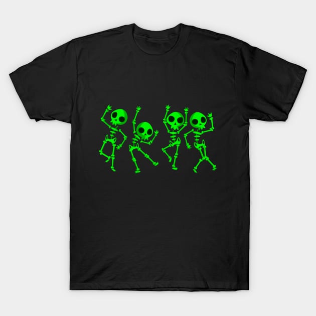 Dancing Human Skeletons Shirt Halloween T Shirt Gifts T-Shirt by creative